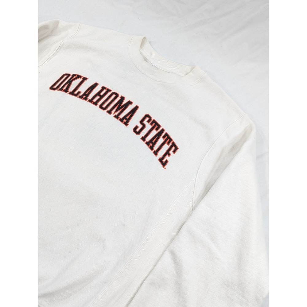 VTG Oklahoma‎ State Sweatshirt Champion Reverse Weave Long Sleeve Small White